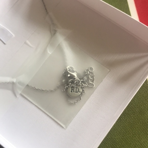 Brand New Rae Dunn Fine Silver Plated 16" + 2" Thank You NANA Necklace - Picture 8 of 9